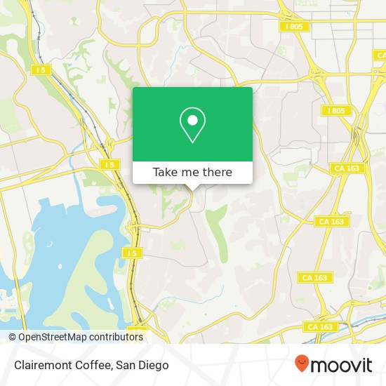 Mapa de Clairemont Coffee, 3095 Clairemont Dr San Diego, CA 92117