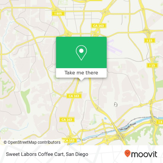 Mapa de Sweet Labors Coffee Cart, Health Center Dr San Diego, CA 92123