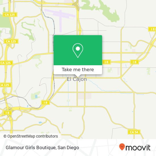 Mapa de Glamour Girls Boutique, 124 E Main St El Cajon, CA 92020