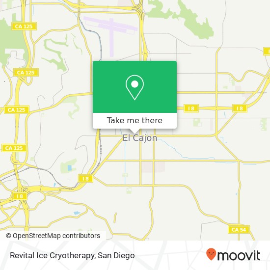 Mapa de Revital Ice Cryotherapy, 220 W Main St El Cajon, CA 92020