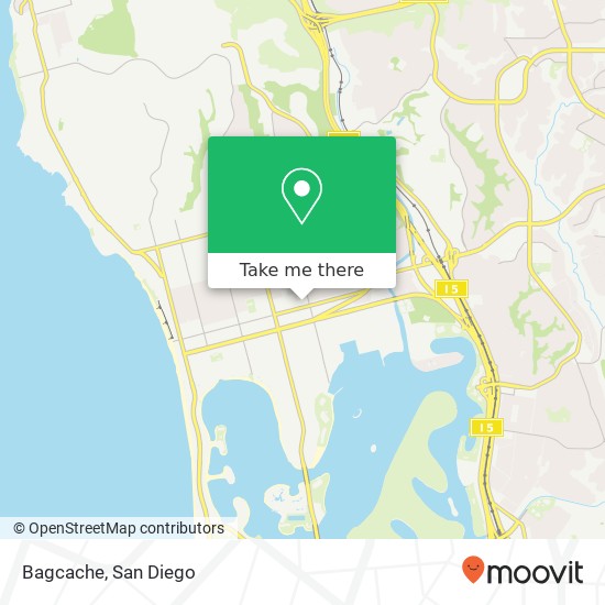 Mapa de Bagcache, 1804 Garnet Ave San Diego, CA 92109
