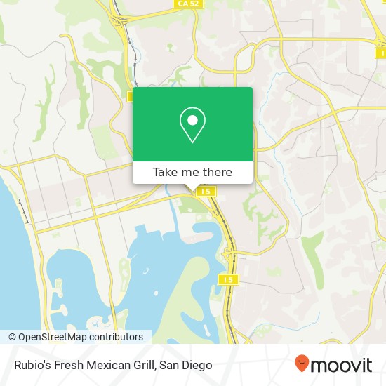 Mapa de Rubio's Fresh Mexican Grill, 4504 Mission Bay Dr San Diego, CA 92109