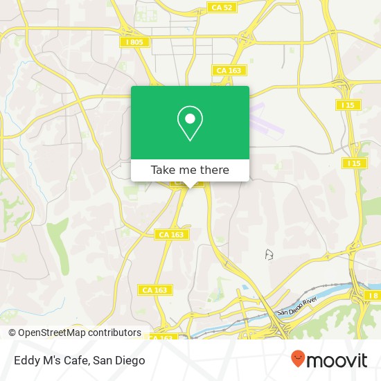 Mapa de Eddy M's Cafe, 7910 Frost St San Diego, CA 92123
