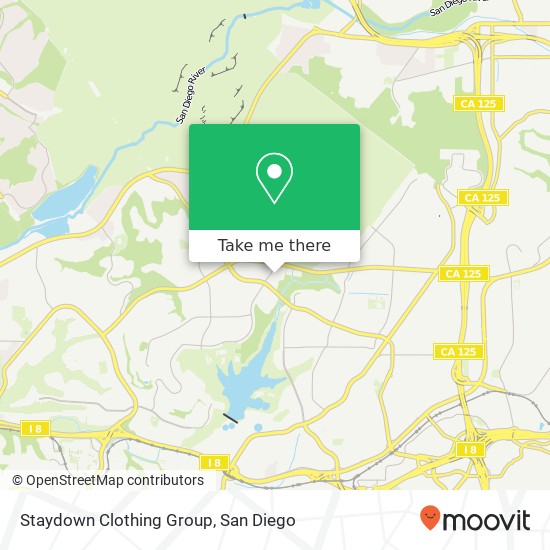 Mapa de Staydown Clothing Group, 6955 Golfcrest Dr San Diego, CA 92119