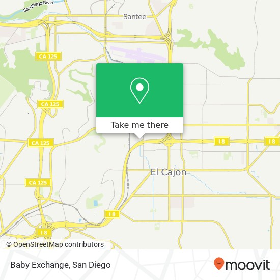 Mapa de Baby Exchange, 721 Arnele Ave El Cajon, CA 92020