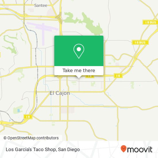 Mapa de Los Garcia's Taco Shop, 584 N Mollison Ave El Cajon, CA 92021