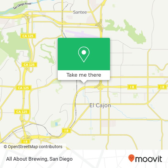 Mapa de All About Brewing, 700 N Johnson Ave El Cajon, CA 92020
