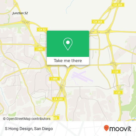 Mapa de S Hong Design, 4411 Mercury St San Diego, CA 92111