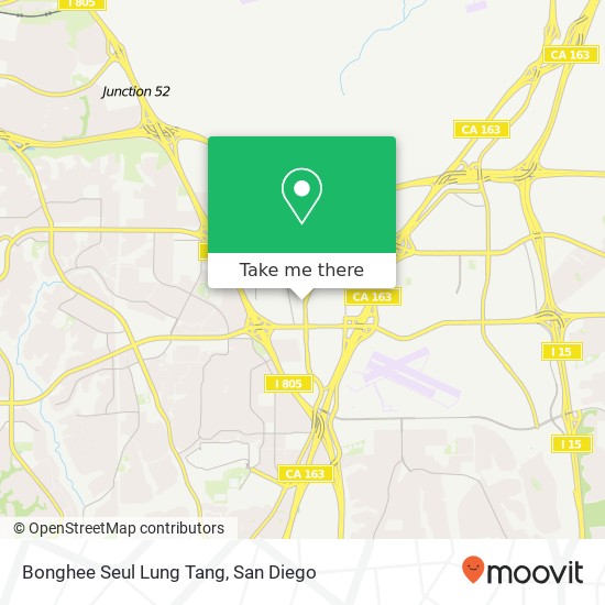 Mapa de Bonghee Seul Lung Tang, 4646 Convoy St San Diego, CA 92111