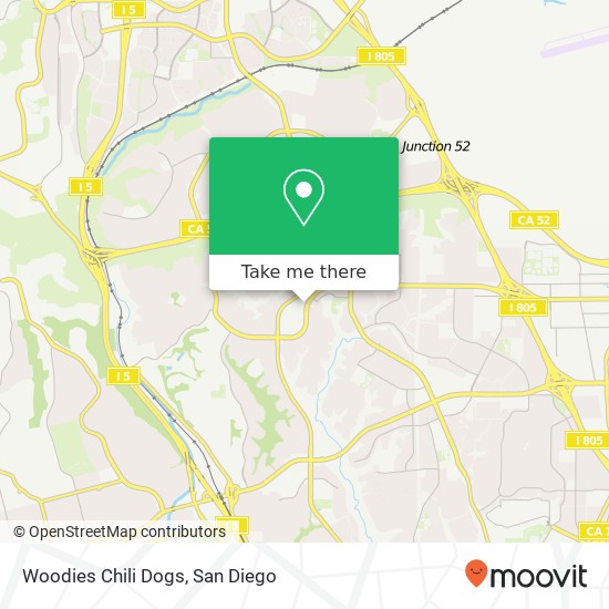 Mapa de Woodies Chili Dogs, 4250 Clairemont Mesa Blvd San Diego, CA 92117