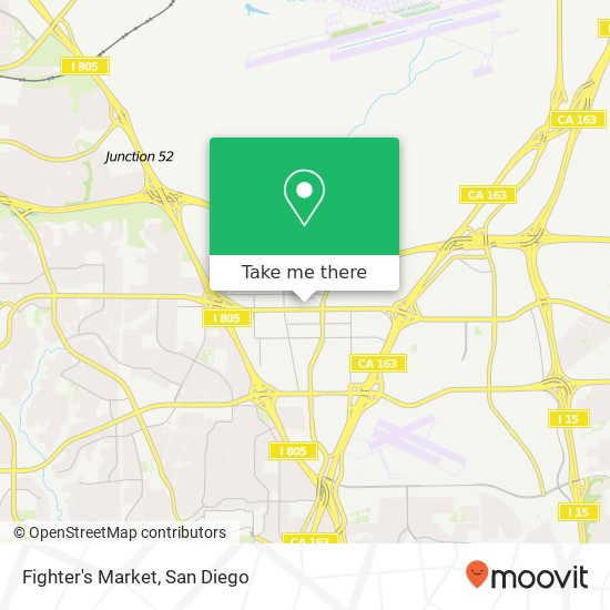 Mapa de Fighter's Market, 7642 Clairemont Mesa Blvd San Diego, CA 92111