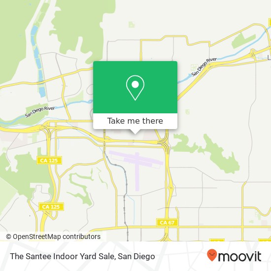 Mapa de The Santee Indoor Yard Sale, 10325 Buena Vista Ave Santee, CA 92071