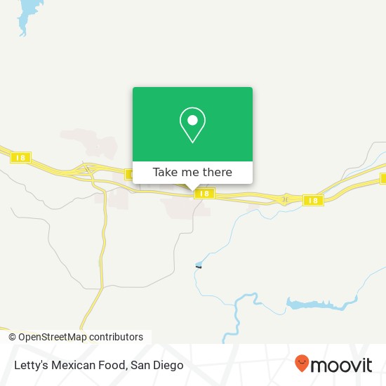 Mapa de Letty's Mexican Food, 2806 Alpine Blvd Alpine, CA 91901