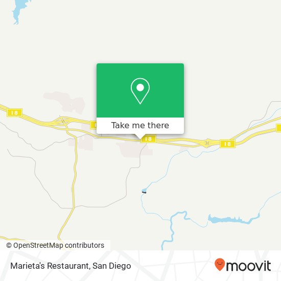 Mapa de Marieta's Restaurant, 2806 Alpine Blvd Alpine, CA 91901