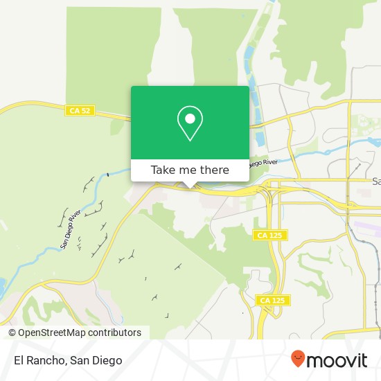 Mapa de El Rancho, 8001 Mission Gorge Rd Santee, CA 92071