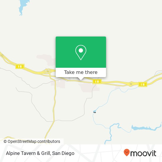 Mapa de Alpine Tavern & Grill, 2502 Alpine Blvd Alpine, CA 91901