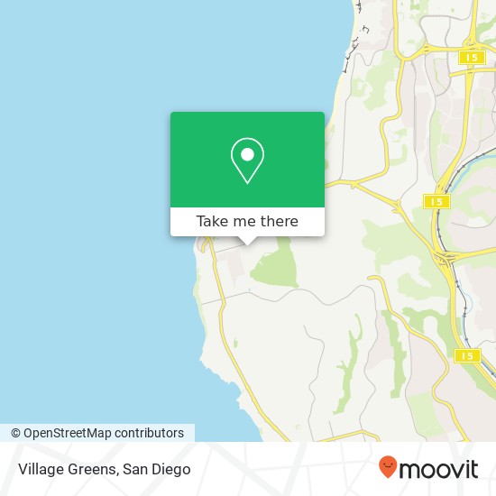 Mapa de Village Greens, 7441 Girard Ave La Jolla, CA 92037