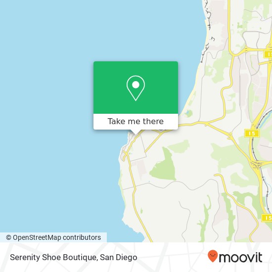 Mapa de Serenity Shoe Boutique, 864 Prospect St San Diego, CA 92037