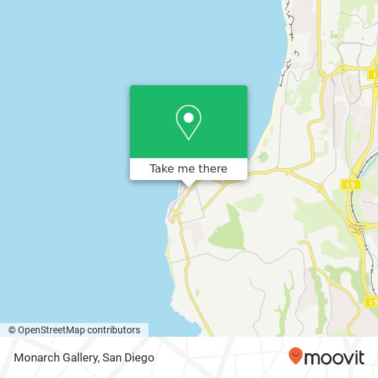 Mapa de Monarch Gallery, 862 Prospect St La Jolla, CA 92037
