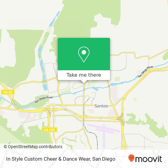 Mapa de In Style Custom Cheer & Dance Wear, 9456 Cuyamaca St Santee, CA 92071