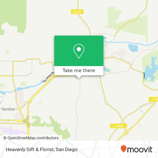 Mapa de Heavenly Gift & Florist, 9664 Winter Gardens Blvd Lakeside, CA 92040