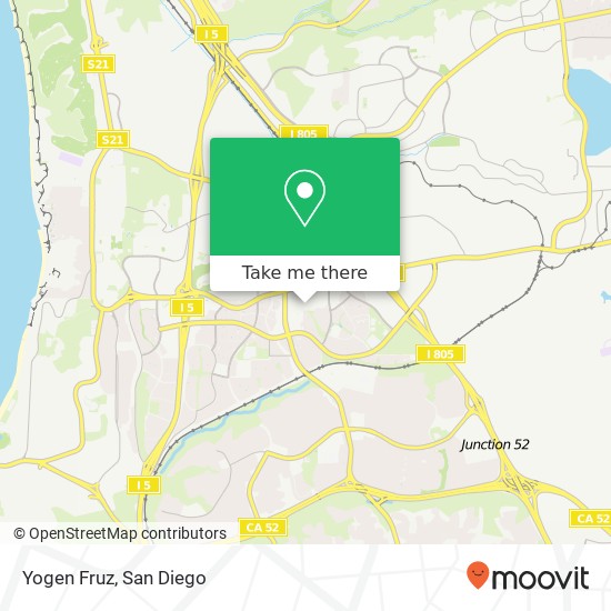 Mapa de Yogen Fruz, San Diego, CA 92122