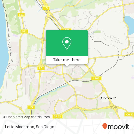 Mapa de Lette Macaroon, San Diego, CA 92122