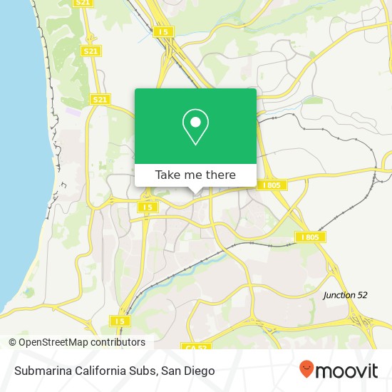 Mapa de Submarina California Subs, 4150 Regents Park Row La Jolla, CA 92037