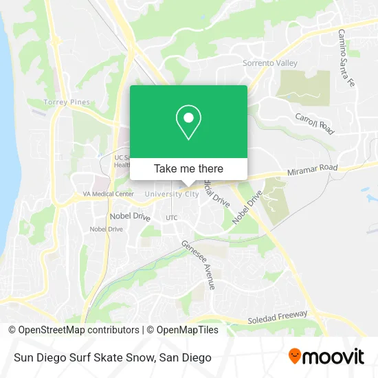 Mapa de Sun Diego Surf Skate Snow