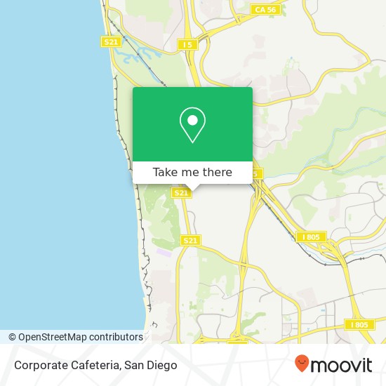 Mapa de Corporate Cafeteria, 3033 Science Park Rd San Diego, CA 92121