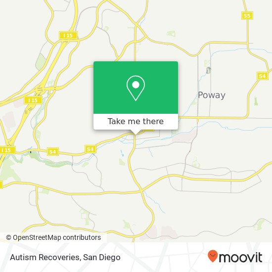 Autism Recoveries, 12937 Pomerado Rd Poway, CA 92064 map