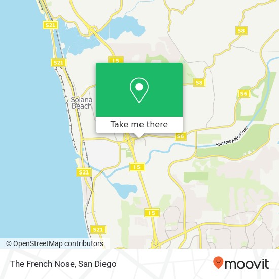 Mapa de The French Nose, Via de La Valle Del Mar, CA 92014