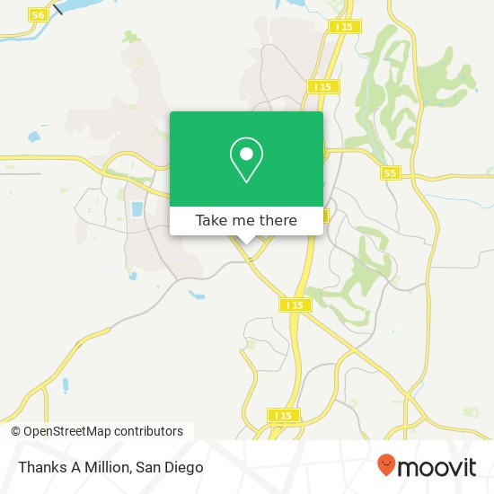 Mapa de Thanks A Million, 11035 Technology Pl San Diego, CA 92127