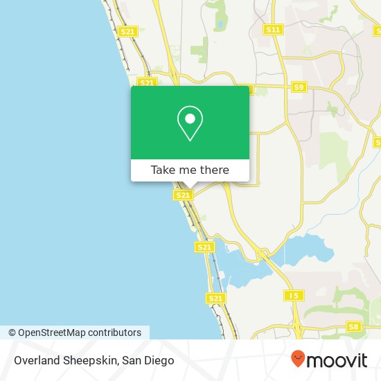 Mapa de Overland Sheepskin, 153 Mozart Ave Encinitas, CA 92007