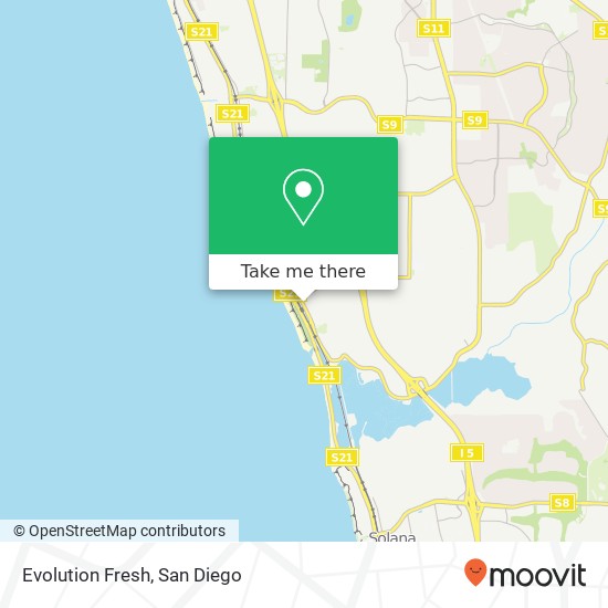 Mapa de Evolution Fresh, 2037 San Elijo Ave Cardiff by the Sea, CA 92007