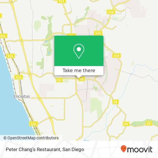 Mapa de Peter Chang's Restaurant, 1441 Encinitas Blvd Encinitas, CA 92024