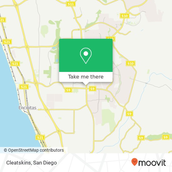 Mapa de Cleatskins, 132 N El Camino Real Encinitas, CA 92024