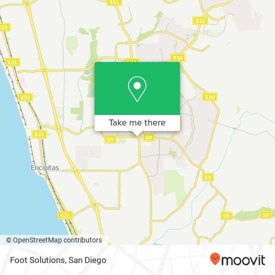 Mapa de Foot Solutions, 1347 Encinitas Blvd Encinitas, CA 92024