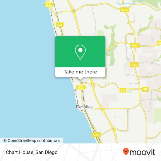 Mapa de Chart House, 101 N Coast Hwy 101 Encinitas, CA 92024