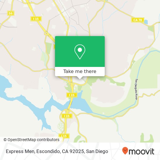 Mapa de Express Men, Escondido, CA 92025