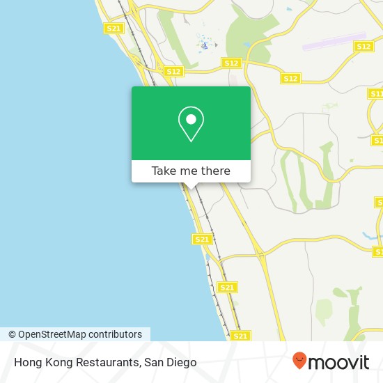 Mapa de Hong Kong Restaurants, 1 Ponto Rd Carlsbad, CA 92011