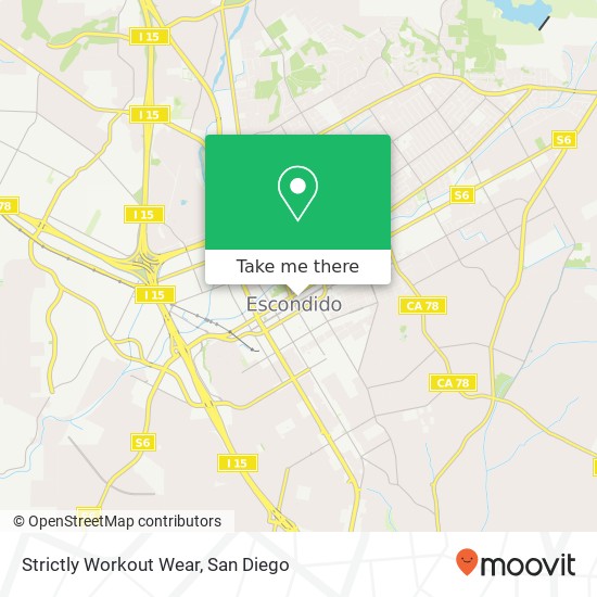 Mapa de Strictly Workout Wear, 140 E Grand Ave Escondido, CA 92025