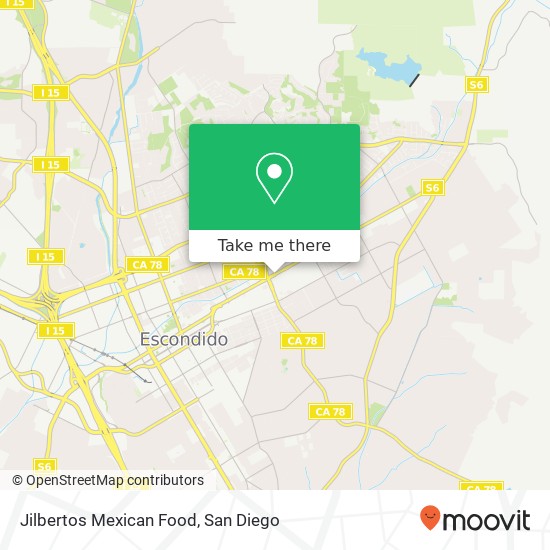 Mapa de Jilbertos Mexican Food, 1301 E Valley Pkwy Escondido, CA 92027