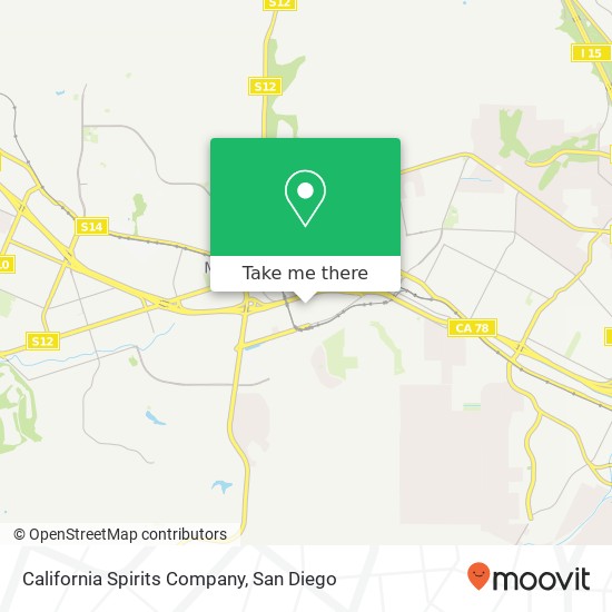 Mapa de California Spirits Company