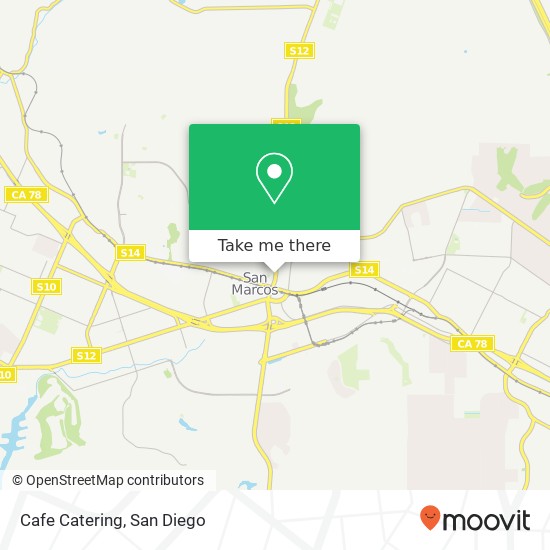 Mapa de Cafe Catering, 420 N Twin Oaks Valley Rd San Marcos, CA 92069