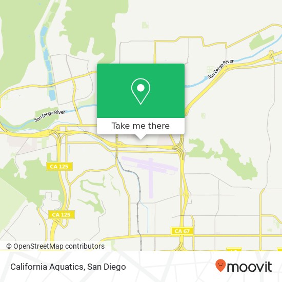 California Aquatics map