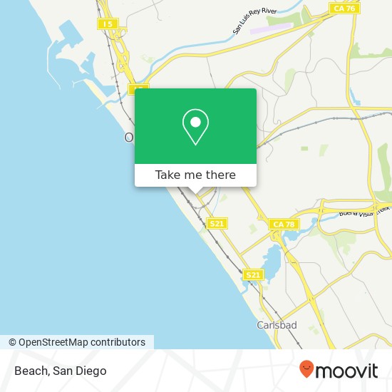 Mapa de Beach, 1129 S Coast Hwy Oceanside, CA 92054