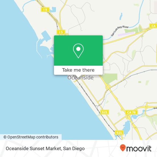 Oceanside Sunset Market map