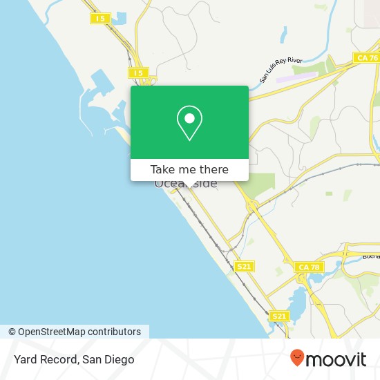 Mapa de Yard Record, 111 S Coast Hwy Oceanside, CA 92054