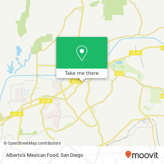Mapa de Alberto's Mexican Food, 4645 Frazee Rd Oceanside, CA 92057
